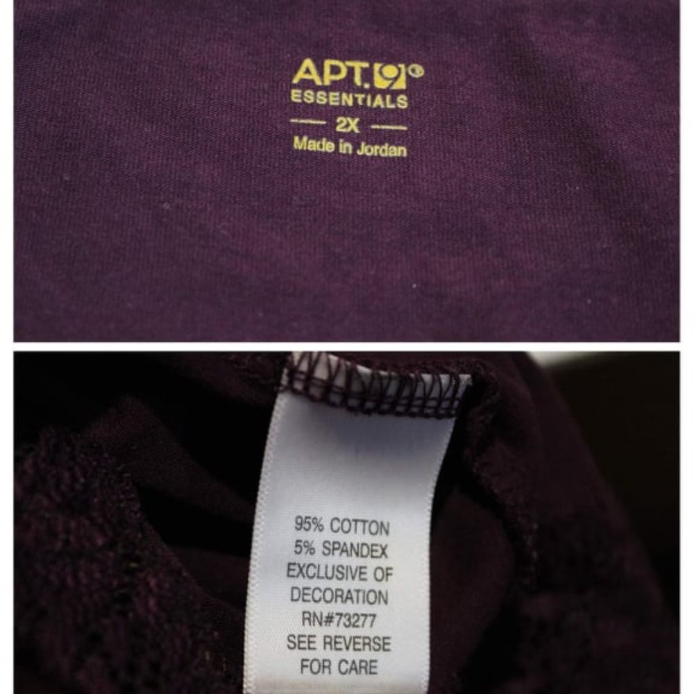 LOT of 3 Camisole / Tank Tops Apt 9 & Layne Bryant Burgundy, Teal, Taupe - Picture 4 of 16